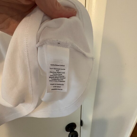 Talbots Womens Plus Classic White L/S Pima Crewneck Tee Shirt Top 2X 2024 - Picture 4 of 10